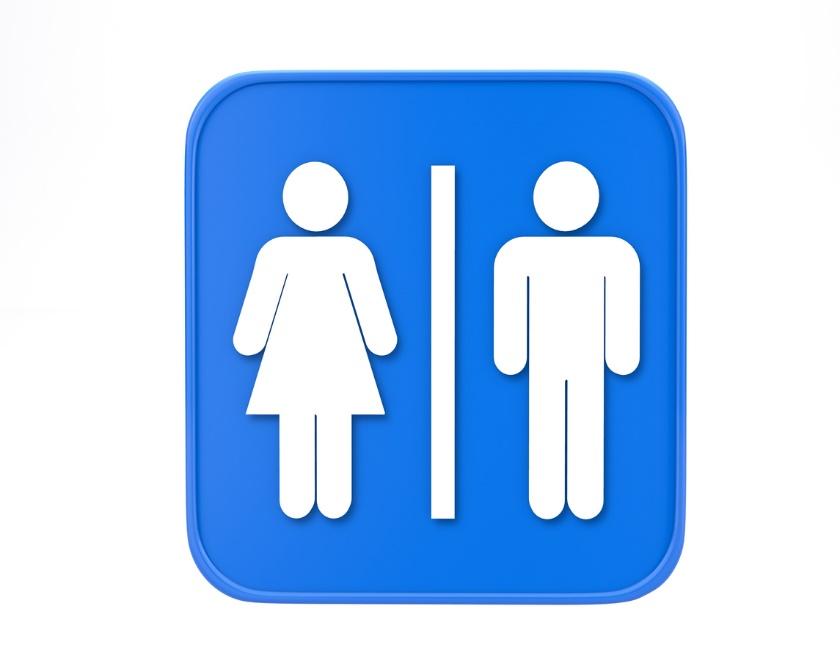 restrooms sign