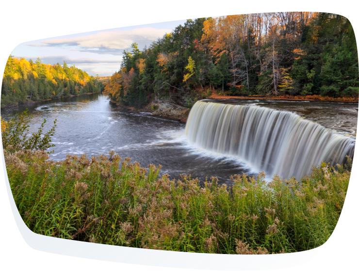Waterfall in Michigan
