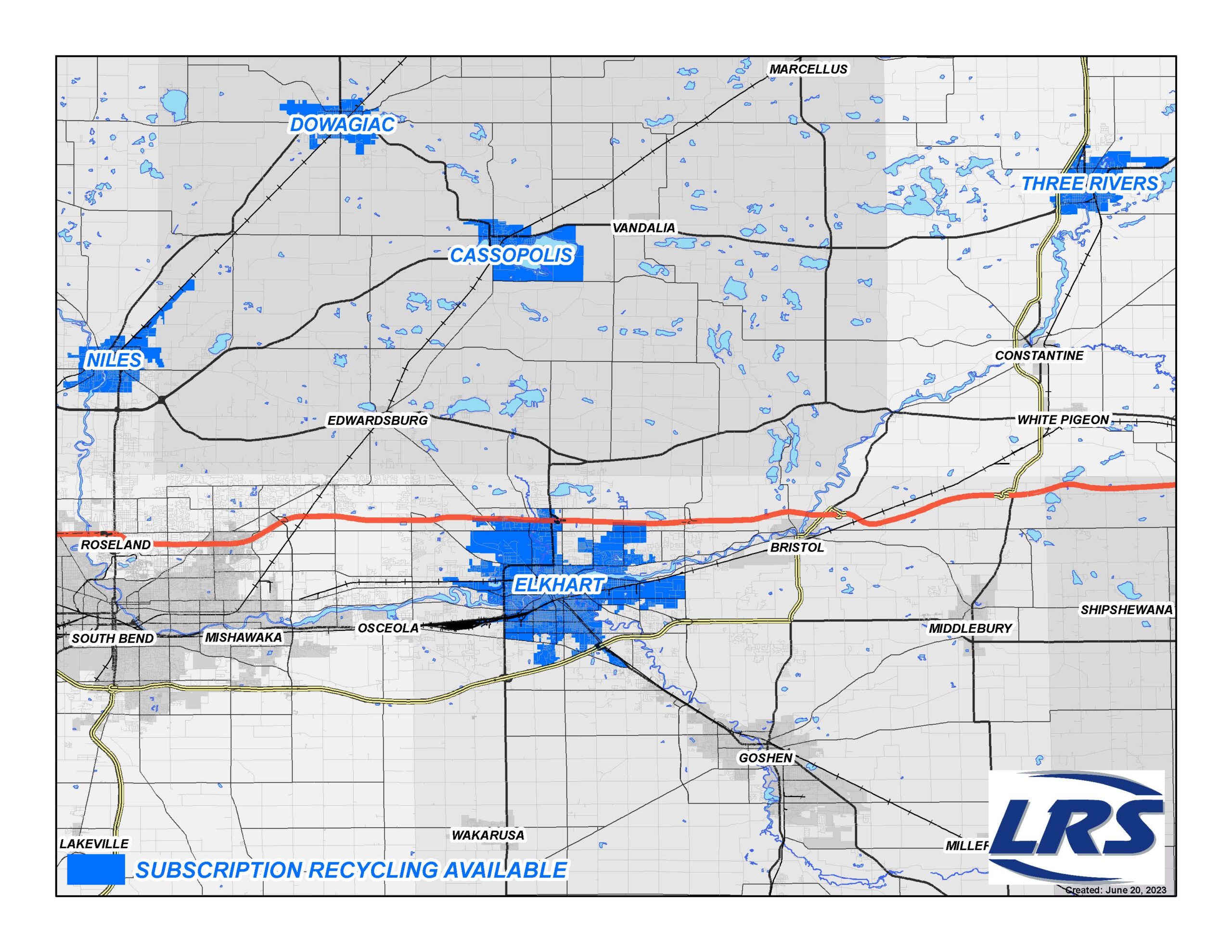 LRS - Michigan Recycling Service Areas - All