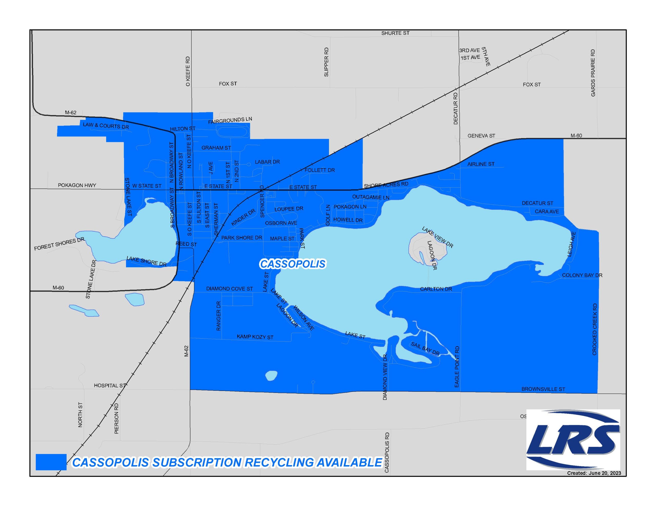 LRS - Michigan - Recycling Service Areas - Cassopolis